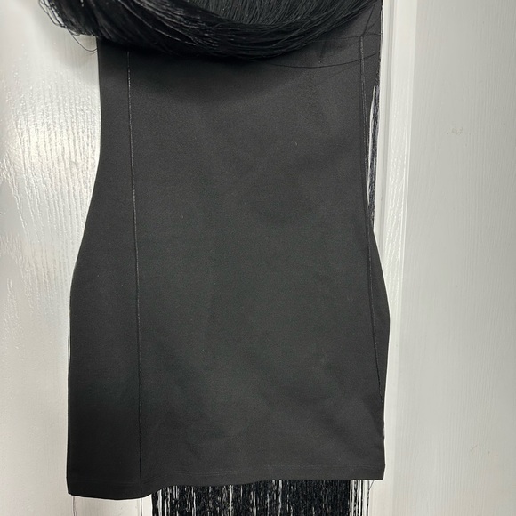 NWT Cynthia Rowley Gabrielle Strapless Fringe Dress Size 2 US Black - Picture 5 of 9